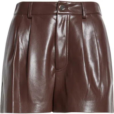 ALICE AND OLIVIA ALICE + OLIVIA CONRY HIGH WAIST FAUX LEATHER SHORTS