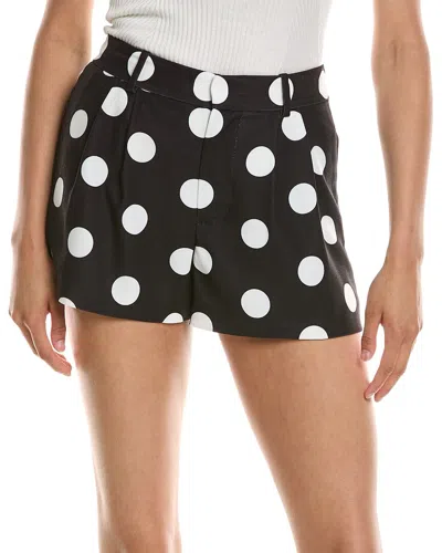 Alice And Olivia Conry Polka-dot Printed Shorts In Black