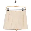 Alice And Olivia Alice + Olivia Conry Pleated Shorts In Solid Oatmeal