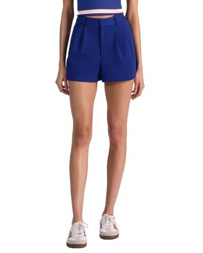 Alice And Olivia Alice + Olivia Conry Relaxed Pleated Short In Blue