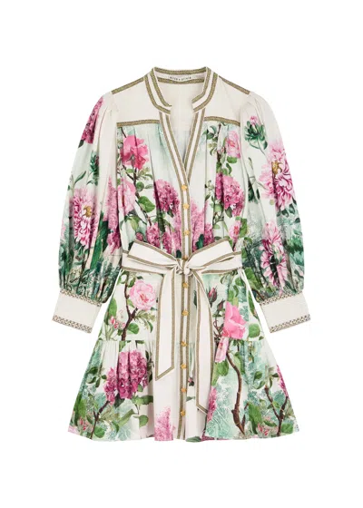 ALICE AND OLIVIA ALICE + OLIVIA CORA FLORAL-PRINT STRETCH-COTTON MINI DRESS