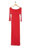 Alice And Olivia Alice + Olivia Coretta Off The Shoulder Long Sleeve Maxi Dress