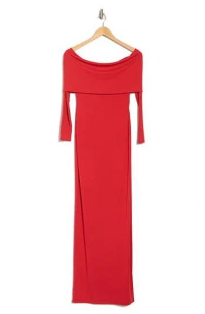 Alice And Olivia Alice + Olivia Coretta Off The Shoulder Long Sleeve Maxi Dress