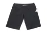 Alice And Olivia Alice + Olivia Cuffed Bermuda Shorts In Black Cotton In Black