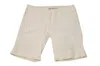 Alice And Olivia Alice + Olivia Cuffed Bermuda Shorts In White Cotton In Beige