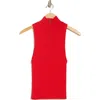 Alice And Olivia Alice + Olivia Darcey Quarter-zip Sweater Tank In Bright Ruby