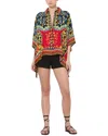 Alice And Olivia Alice + Olivia Deanne Blouse In Multi