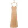 Alice And Olivia Alice + Olivia Deena Pleated Maxi Dress With Hot Pants In Almond