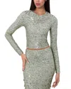 Alice And Olivia Delaina Embellished Crop Top