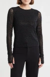 Alice And Olivia Alice + Olivia Delaina Embellished Mesh Top In Blue