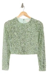 Alice And Olivia Sequined Delaina Crop Top
