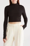Alice And Olivia Alice + Olivia Delaina Mock Neck Crop Zip Knit Top