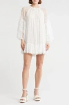 Alice And Olivia Delia Ruffled Tunic Dress In White