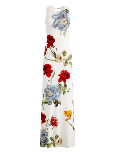 Alice And Olivia Alice+olivia Delora Printed Long Dress In White