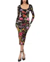 Alice And Olivia Alice + Olivia Delora Scoop Neck Midi Dress