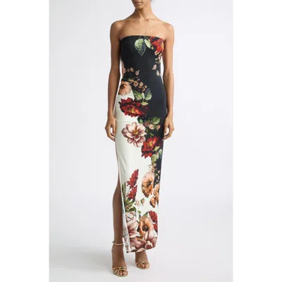 Alice And Olivia Alice + Olivia Delora Strapless Maxi Dress In Flrlrdianc