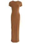 Shop Alice And Olivia Alice + Olivia Delora Stretch-jersey Maxi Dress In Camel