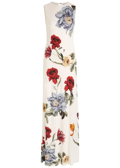 ALICE AND OLIVIA ALICE + OLIVIA DELOVA FLORAL-PRINT STRETCH-JERSEY MAXI DRESS