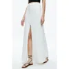 Alice And Olivia Rye High Rise Maxi Skirt In Off White