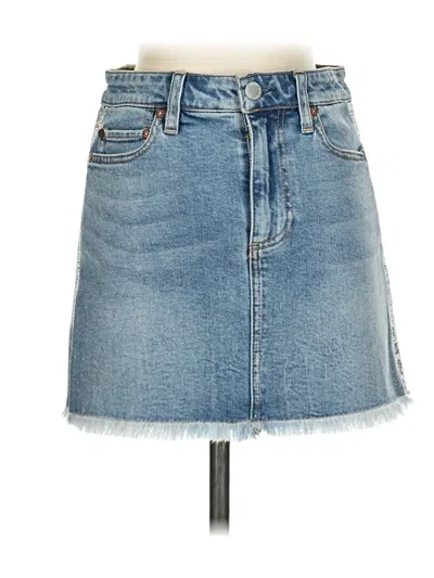 Pre-owned Alice And Olivia Alice + Olivia Denim Skirt In Blue
