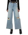 Alice And Olivia Devoe Distressed Raw-hem Jeans In Blue