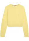 Alice And Olivia Alice + Olivia Dollie Cashmere-blend Cardigan In Yellow