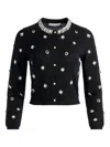 Alice And Olivia Dollie Embellished Cardigan Sweater In Multi