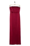Alice And Olivia Alice + Olivia Doreen Strapless Satin Dress In Bordeaux