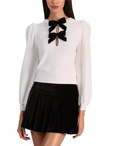 Alice And Olivia Alice + Olivia Doris Puff Sleeve Wool Pullover