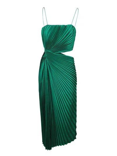 Alice And Olivia Fayeth Midi Dress In Green