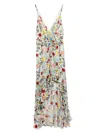Alice And Olivia Alice + Olivia Tara Printed Long Dress In Multicolour