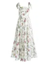 Alice And Olivia Alice + Olivia Monnie Cotton Long Dress In Multicolour
