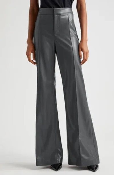 ALICE AND OLIVIA ALICE + OLIVIA DYLAN HIGH WAIST FAUX LEATHER FLARE LEG PANTS