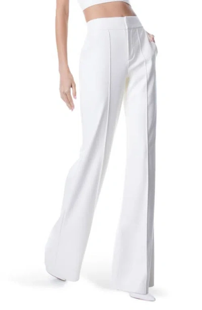 ALICE AND OLIVIA ALICE + OLIVIA DYLAN HIGH WAIST FAUX LEATHER WIDE LEG PANTS