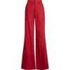 Alice And Olivia Dylan Wide-leg Tailored Trousers In Burgundy