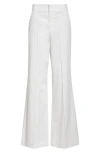 Alice And Olivia Dylan High Waist Wide Leg Pants In Ecru Vegan Leather
