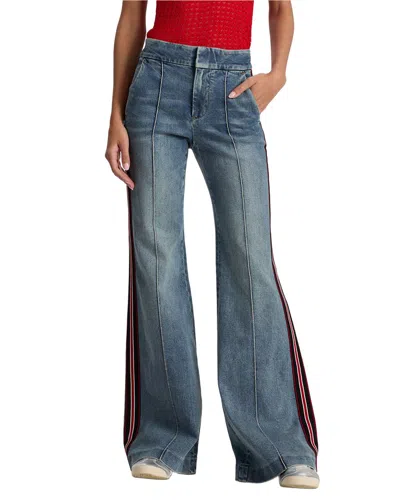 Alice And Olivia Alice + Olivia Dylan High-rise Wide Leg Jean In Blue