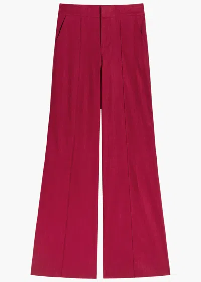 Alice And Olivia Alice + Olivia Dylan Linen-blend Wide-leg Trousers