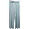 Alice And Olivia Alice + Olivia Elba Plisse Pull-on Cropped Wide-leg Pants In Mint Polyester In Green