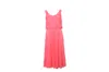 Alice And Olivia Alice + Olivia Electric Pleated Dress In Pink Polyester In Pink