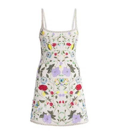 Alice And Olivia Alice+olivia Embellished Julia Mini Dress In Multi