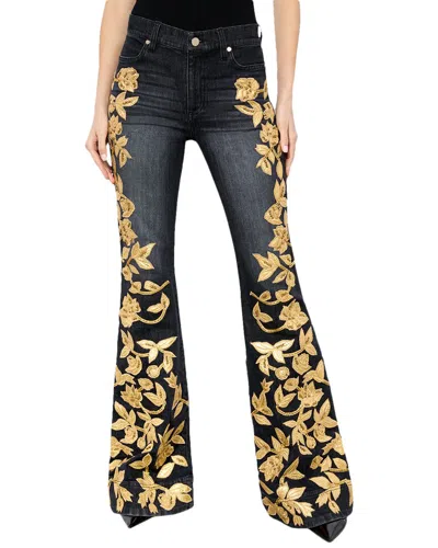 Alice And Olivia Embellished Mr. Bell Jean In Multi