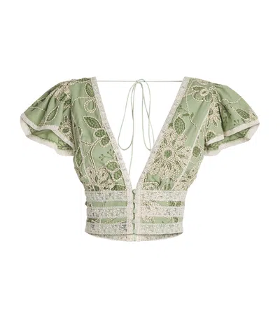 Alice And Olivia Alice+olivia Embroidered Keeley Blouse In Multi