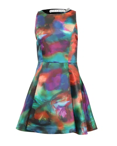 Alice And Olivia Alice + Olivia Emery Floral Dress In Multicolor Polyester