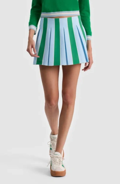 Alice And Olivia Emilie Low-rise Pleated Mini Skirt In Pattern