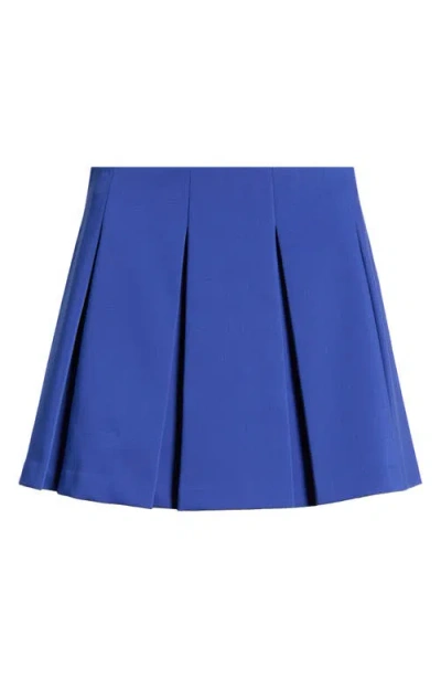 Alice And Olivia Alice + Olivia Emilie Pleat Miniskirt In Blue