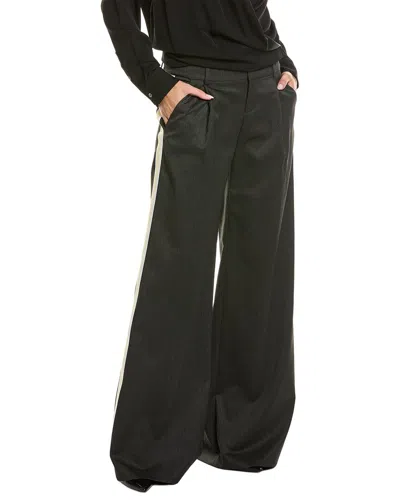 Alice And Olivia Alice + Olivia Eric Low-rise Wool-blend Pant In Gray