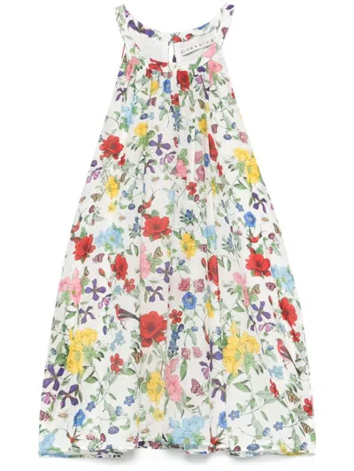 ALICE AND OLIVIA ALICE + OLIVIA ERNA COTTON AND LINEN MINI DRESS