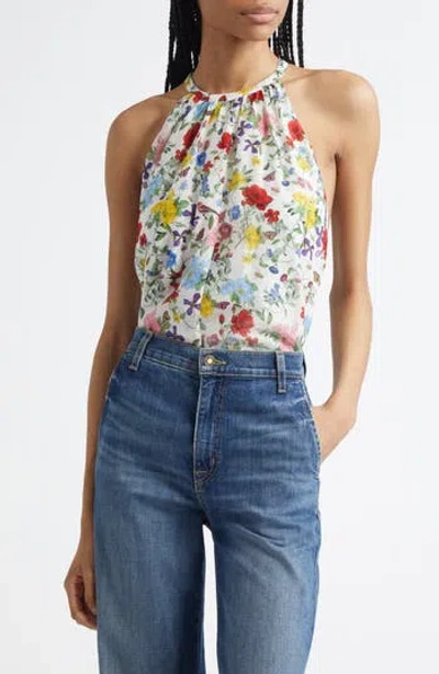 ALICE AND OLIVIA ALICE + OLIVIA ERNA COTTON & SILK TOP