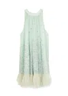 Alice And Olivia Embellished Erna Mini Dress In Mint